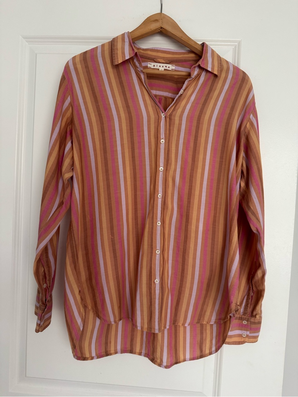 Xirena Channing women med striped button down